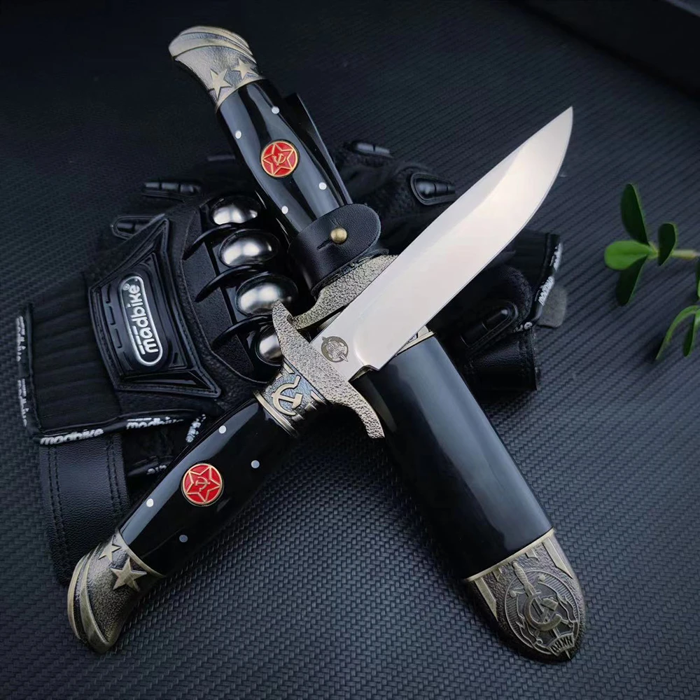

Tactical Fixed Blade Knife High Hardness Sharp Camping Hunting Knives Outdoor Survival Self Defense Multi EDC Tool with Sheath