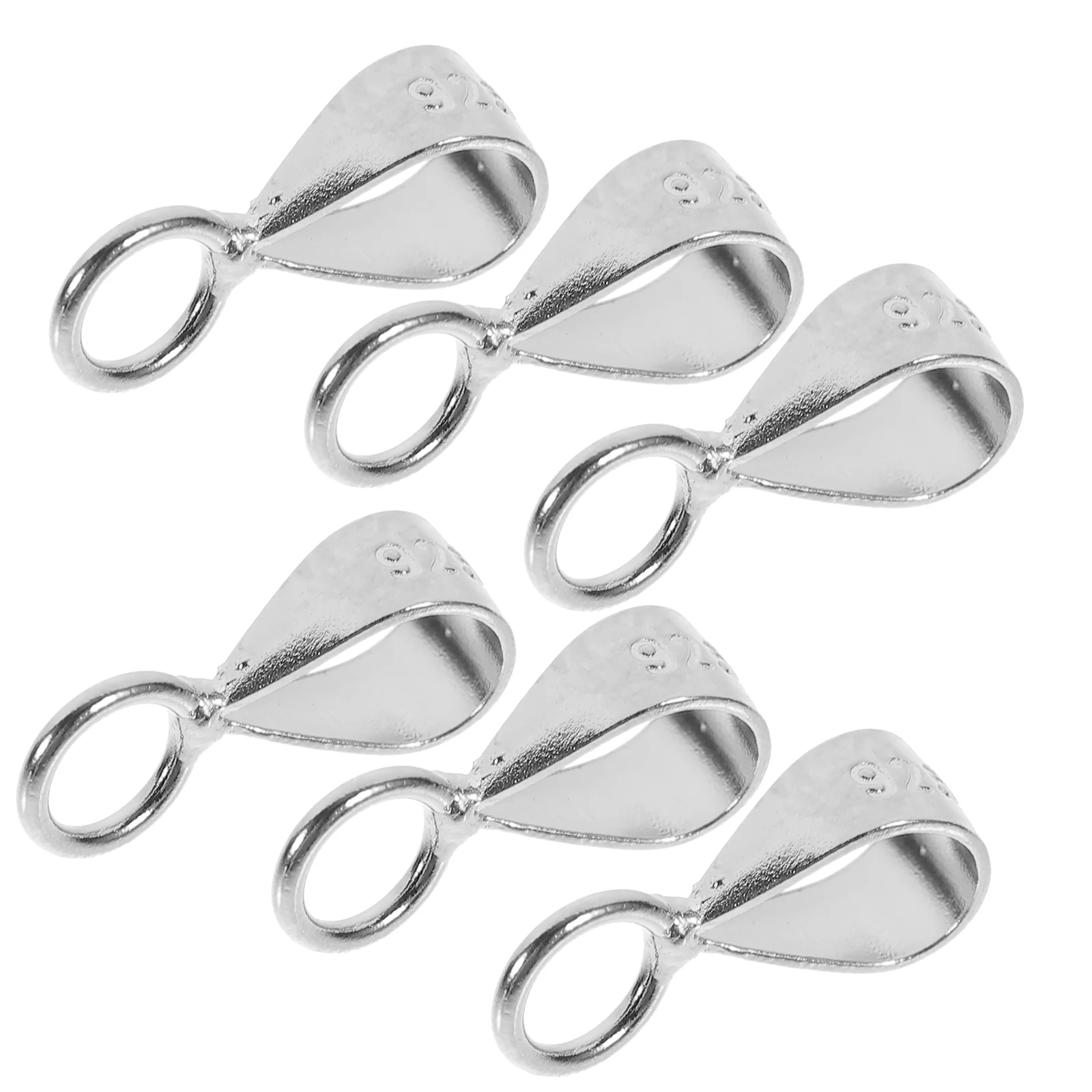 

6 Pcs Sterling Silver Necklace Charm 925 Silver Adjustable Opening Pendant Buckle (sterling Gold Plated) 6pcs Sterling Silver
