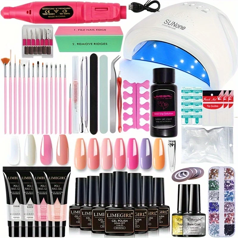 

Beginner's special manicure set powder glitter professional nails manicure light therapy nail polish gel set