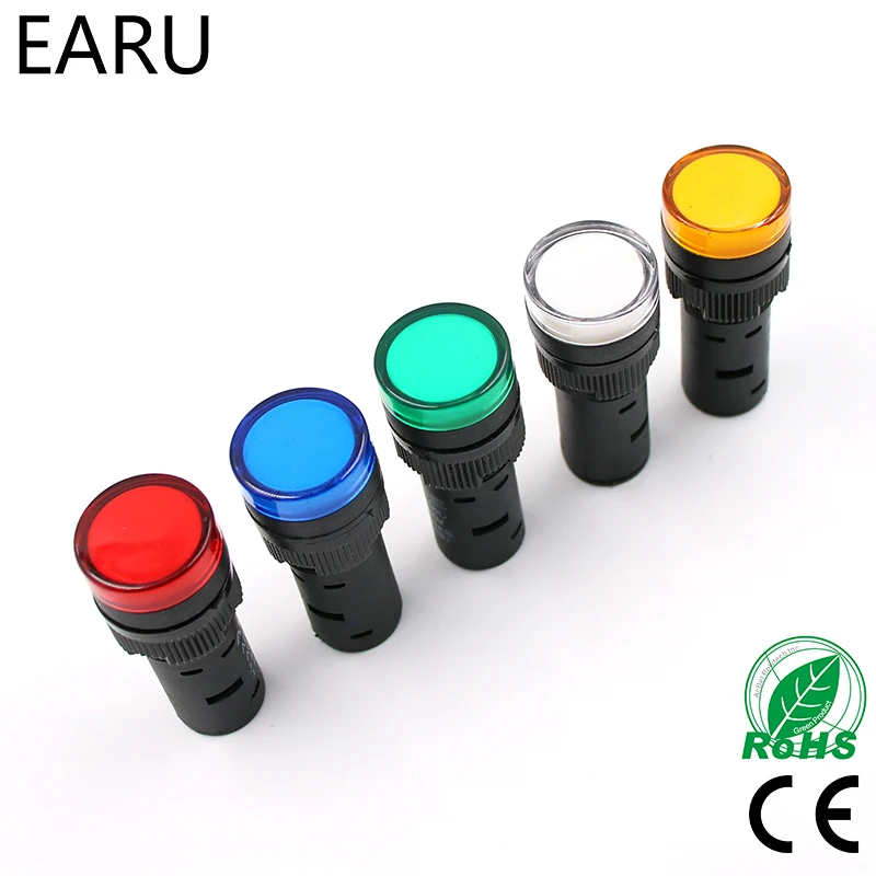 1pcs 16mm Panel Mount Signal Power Led Indicator Light Blue Green Red White Yellow Pilot Lamp AC DC 12V 24V 220V AD16-16C
1pcs 16mm Panel Mount Signal Power Led Indicator Light Blue Green Red White Yellow Pilot Lamp AC DC 12V 24V 220V AD16-16C