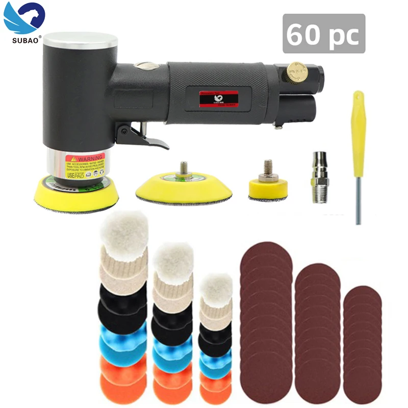 SUBAO Eccentric Pneumatic Sander Pneumatic Mini Pneumatic 2"/3" Grinder Set Car Polisher Hand Grinding Engraver
SUBAO Eccentric Pneumatic Sander Pneumatic Mini Pneumatic 2"/3" Grinder Set Car Polisher Hand Grinding Engraver