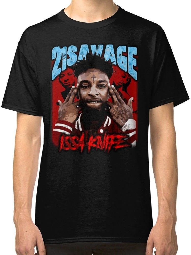 21 Savage Issa Knife Men Black T-Shirt Tees Clothing 2018 New Pure Cotton Short Sleeves Hip Hop Fashion Mens O-Neck T-Shirt
21 Savage Issa Knife Men Black T-Shirt Tees Clothing 2018 New Pure Cotton Short Sleeves Hip Hop Fashion Mens O-Neck T-Shirt
