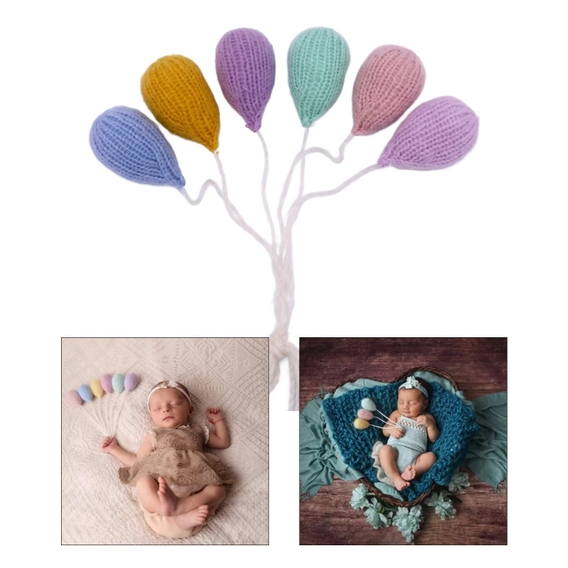 

Newborn Photography Props Knitted Balloon Posing Props Baby Photoshooting Props DIY Photo Backdrop Decors Shower Gift
