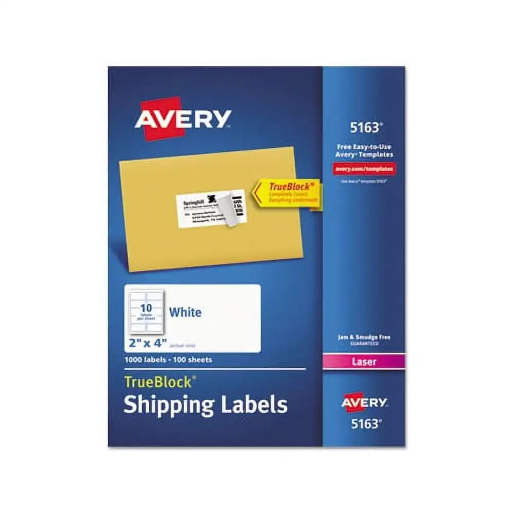 Ярлыки для доставки Avery, TrueBlock Technology, лазерная печать, 2x4 дюйма, белые, 1000 ярлыков (54885)
Ярлыки для доставки Avery, TrueBlock Technology, лазерная печать, 2x4 дюйма, белые, 1000 ярлыков (54885)