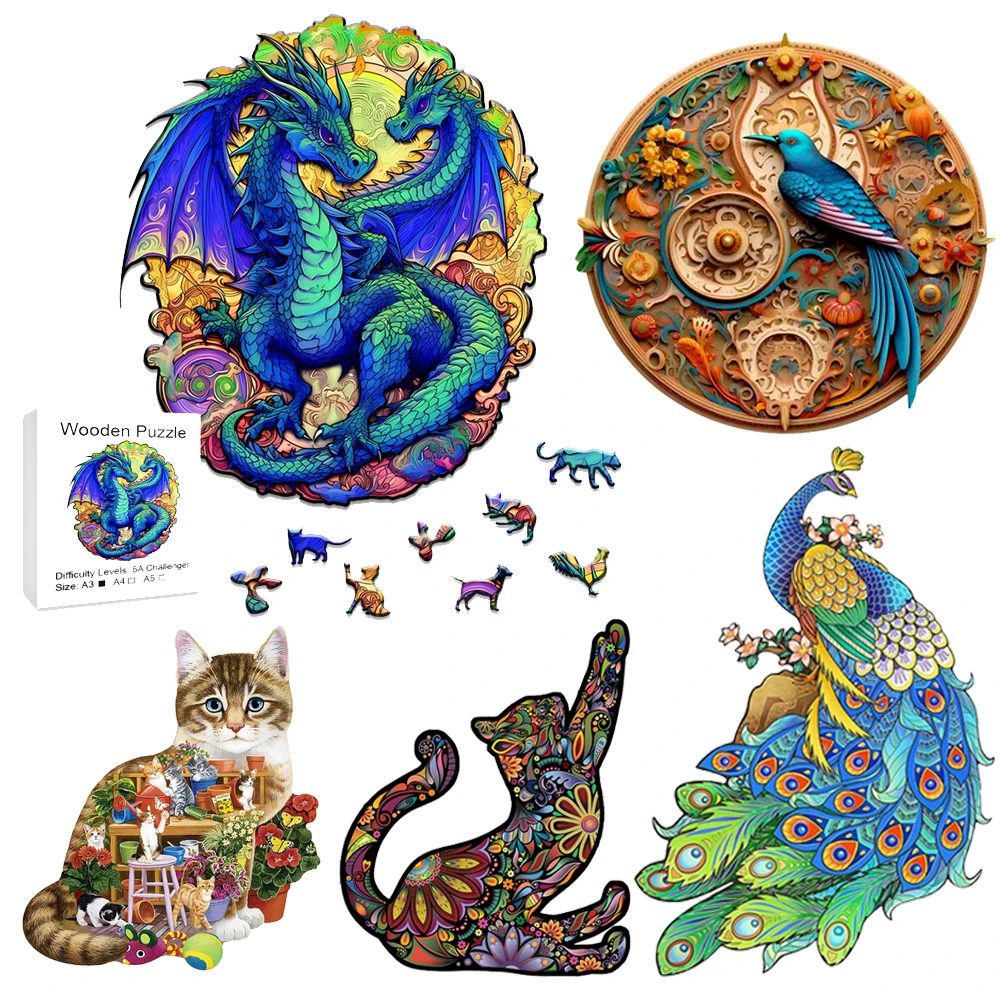High quality 3D puzzle wood puzzle animal shape cat peacock game adult children toy gift home interactive puzzle home decoration
High quality 3D puzzle wood puzzle animal shape cat peacock game adult children toy gift home interactive puzzle home decoration