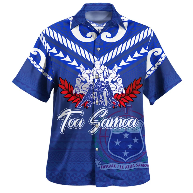 

Summer Harajuku 3D American Samoa Tribal Coat Of Arm Printing Shirts Men Fashion Streetwear Short Shirts Cool SAMOA Top Clothing