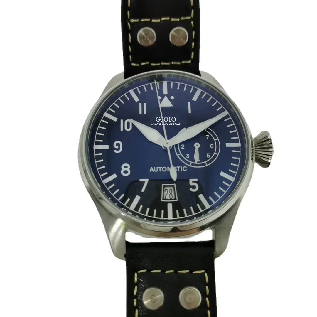 Роскошные Мужские автоматические механические часы пилоты 7 дней резерв заряда серебряный коричневый кожаный черный циферблат
Роскошные Мужские автоматические механические часы пилоты 7 дней резерв заряда серебряный коричневый кожаный черный циферблат