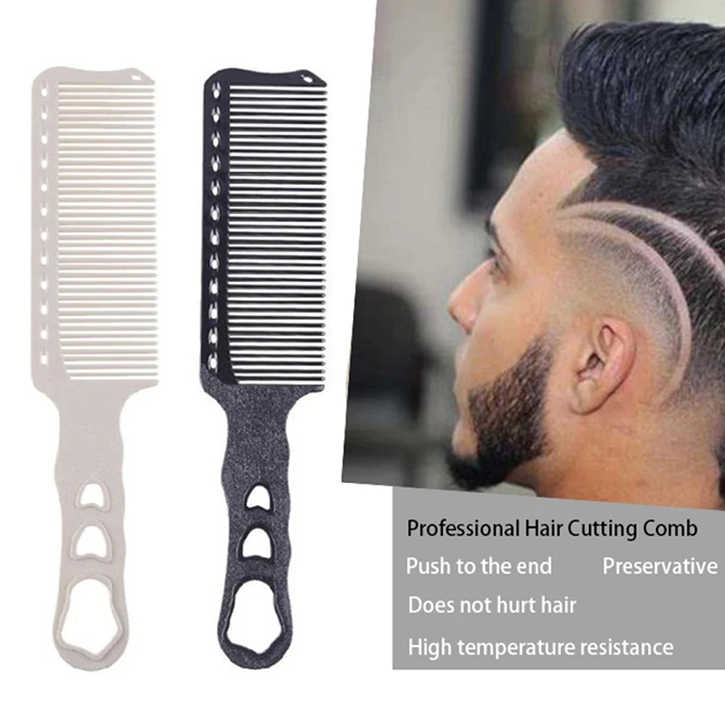 

Sdotter 1pc Pro Hair Comb Resin Material Hair Clipper Comb Anti-static Barber Hair Cutting Comb Hairdressing Flat Combs For Men