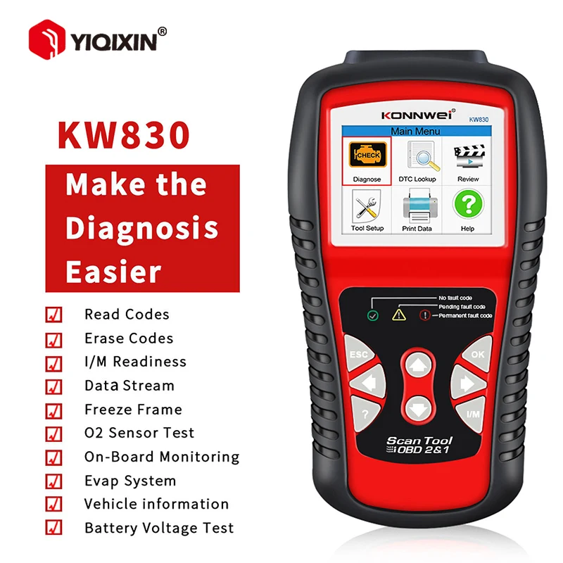 KONNWEI KW850 OBD 2 CAN Сканер Инструмент Полный OBDII Автомобильный Профессиональный считыватель кодов проверка двигателя/O2 Датчик/тестер батареи 
KONNWEI KW850 OBD 2 CAN Сканер Инструмент Полный OBDII Автомобильный Профессиональный считыватель кодов проверка двигателя/O2 Датчик/тестер батареи