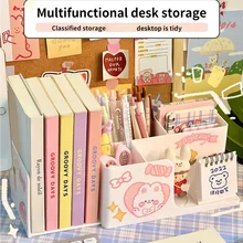 Kawaii Desktop Storage Box Student Cute Multi-function Shelf Book Stand Bookshelf Cosmetics Organizer Stationery Box Pen Holder
Kawaii Desktop Storage Box Student Cute Multi-function Shelf Book Stand Bookshelf Cosmetics Organizer Stationery Box Pen Holder