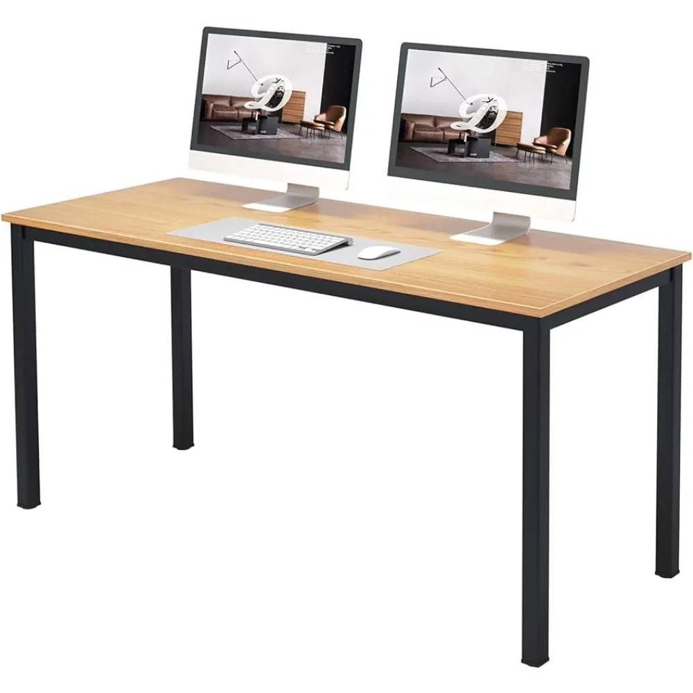 

DlandHome 63 inches X-Large Computer Desk, Composite Wood Board, Decent and Steady Home Office Desk/Workstation/Table