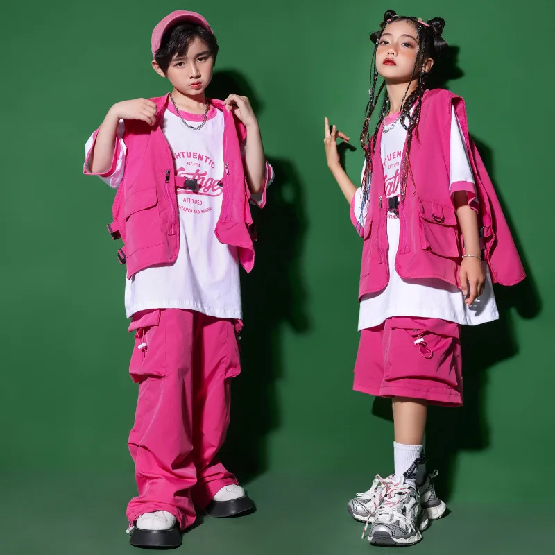 Girls Jazz Dance Costume Hot Pink Handsome Hip-Hop Costume Set Kids Street Hip Hop Stage Show
Girls Jazz Dance Costume Hot Pink Handsome Hip-Hop Costume Set Kids Street Hip Hop Stage Show