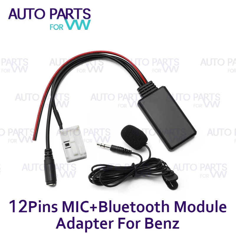 

Car AUX Bluetooth 5.0 Module Radio Stereo AUX IN Cable Adapter 12 Pins For Mercedes-Benz W169 W245 W203 W209 W251 W221 R230