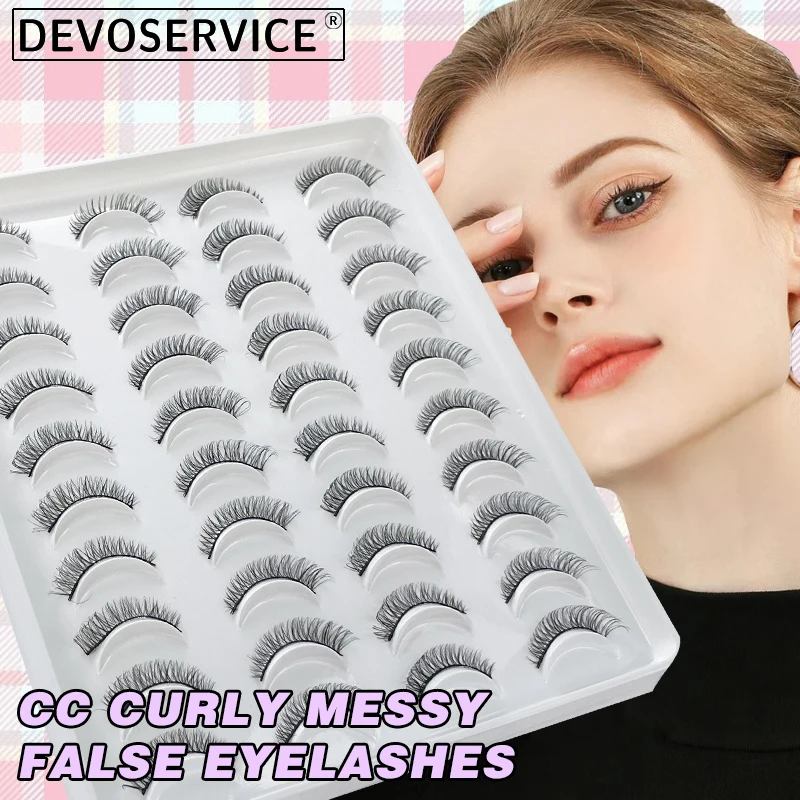 

Russian Strip Lashes 20 Pairs Fluffy Mink False Eyelashes Soft Wispy Natural Eyelash Extension Reusable Lashes Giveaway Makeup