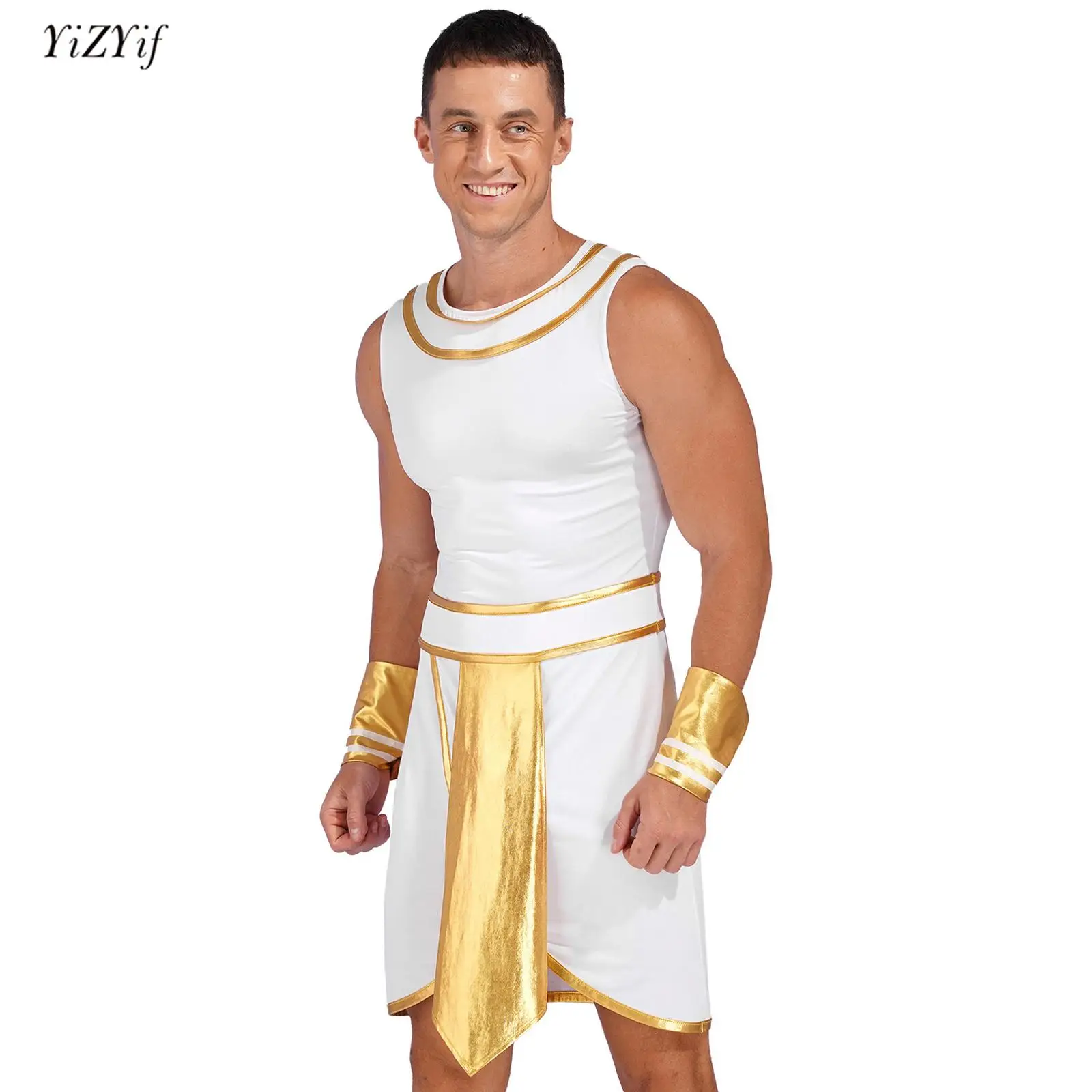 

Mens Halloween Egyptian Role-Playing Costumes Ancient Egypt Egyptian Pharaoh Tutankhamun King Cleopatra Costume Cosplay Clothing