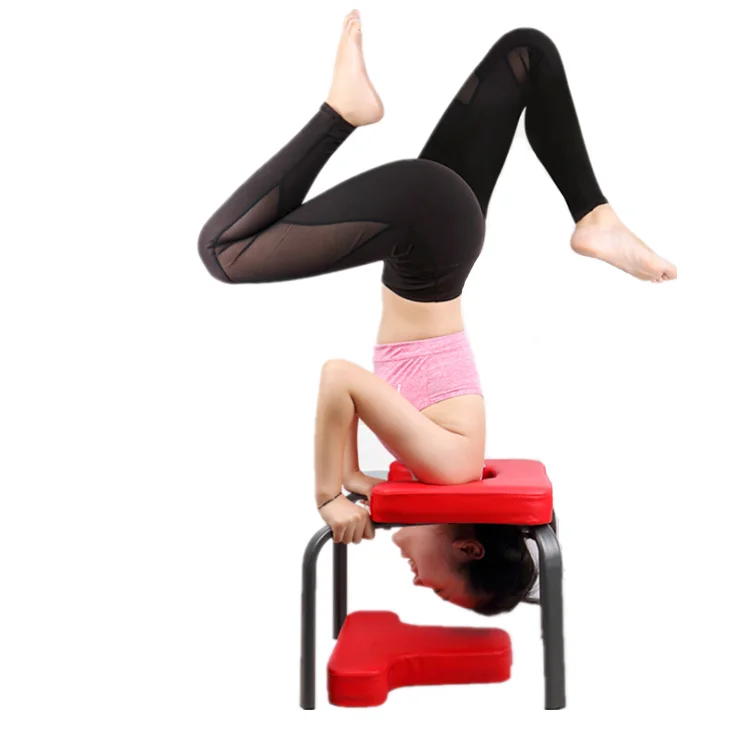 

Longglory Small Fitness Equipment Steel Yoga Stools Yoga Chair Home Stretching Yoga Handstand Bench Inverted Stools