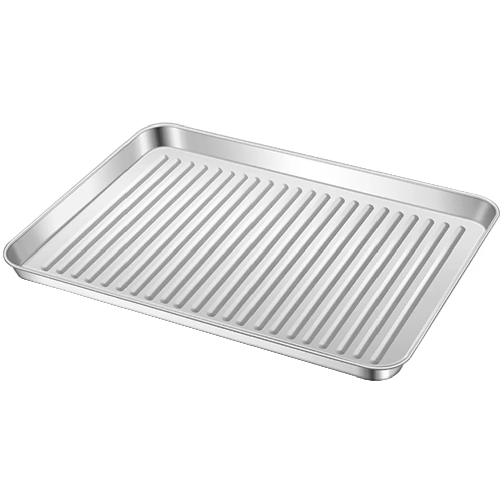 Stainless Striped Baking Pan Loaf Bread Dish Household Bakeware Professional Pizza Plate
Stainless Striped Baking Pan Loaf Bread Dish Household Bakeware Professional Pizza Plate