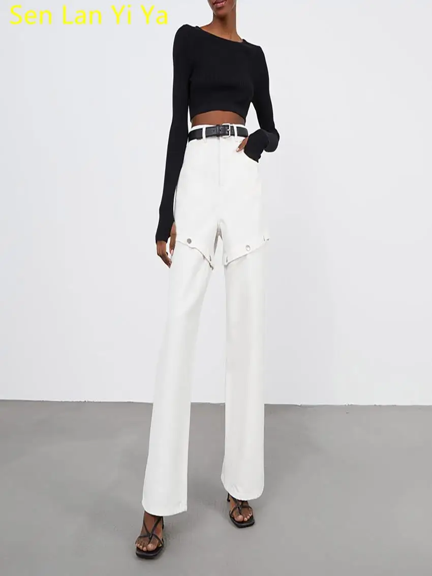 Sen Lan Yi Ya New Cotton Casual Solid Women'S Pant Fashion Loose Shorts Splicing Long Pants Simple Detachable Straight Leg Pant 
Sen Lan Yi Ya New Cotton Casual Solid Women'S Pant Fashion Loose Shorts Splicing Long Pants Simple Detachable Straight Leg Pant