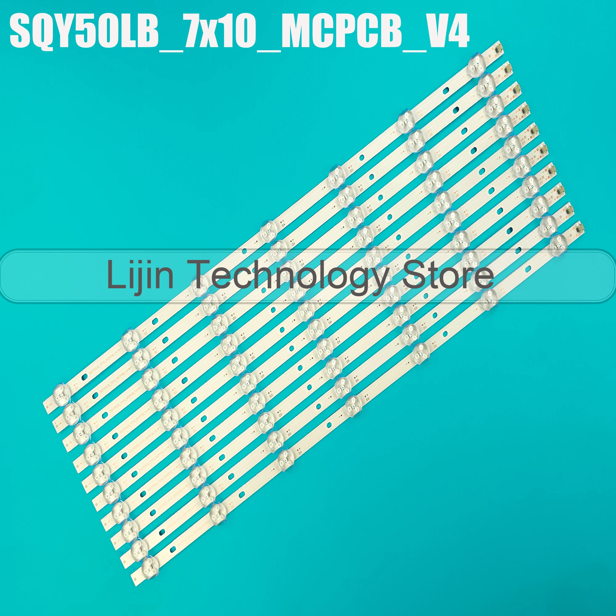 

LED Backlight strip 7LEDs For SQY50LB SQY50LB_7X10_MCPCB_V4 VEKTA V500DJ6-QE1 V500DJ5-QS1J LD-50SU8719BS SUPRA STV-LC50ST1000