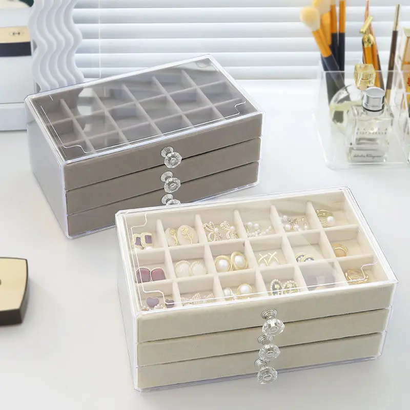 Transparent Jewelry Box Multi-layer Earrings Earrings Ring Storage Box Drawer Style Necklace Bracelet Jewelry Box Household Use
Transparent Jewelry Box Multi-layer Earrings Earrings Ring Storage Box Drawer Style Necklace Bracelet Jewelry Box Household Use