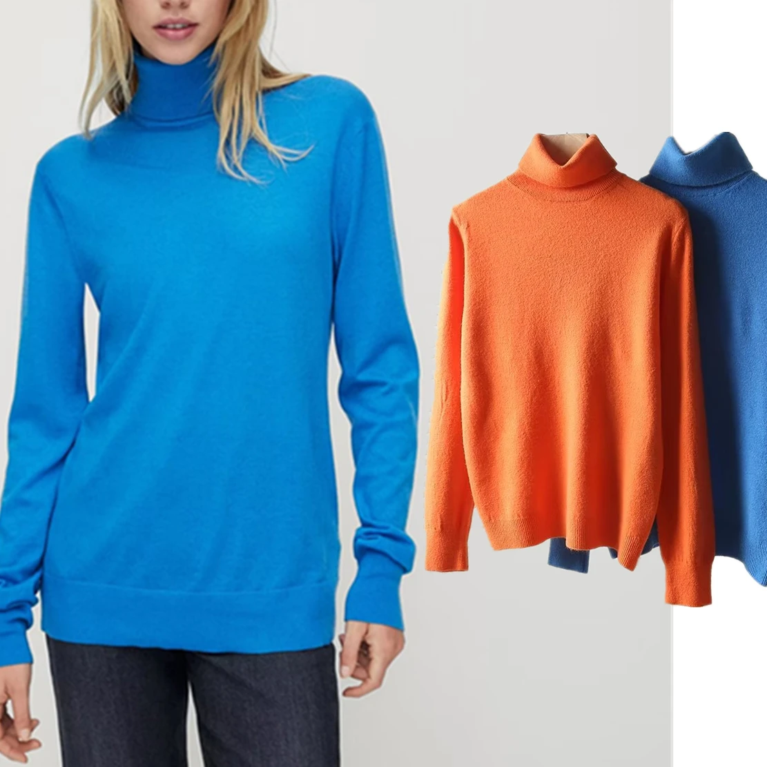 Jenny&Dave Winter Sweaters Women Candy Color Fashion Turtleneck Wool Knitwear Pullovers Tops
Jenny&Dave Winter Sweaters Women Candy Color Fashion Turtleneck Wool Knitwear Pullovers Tops
