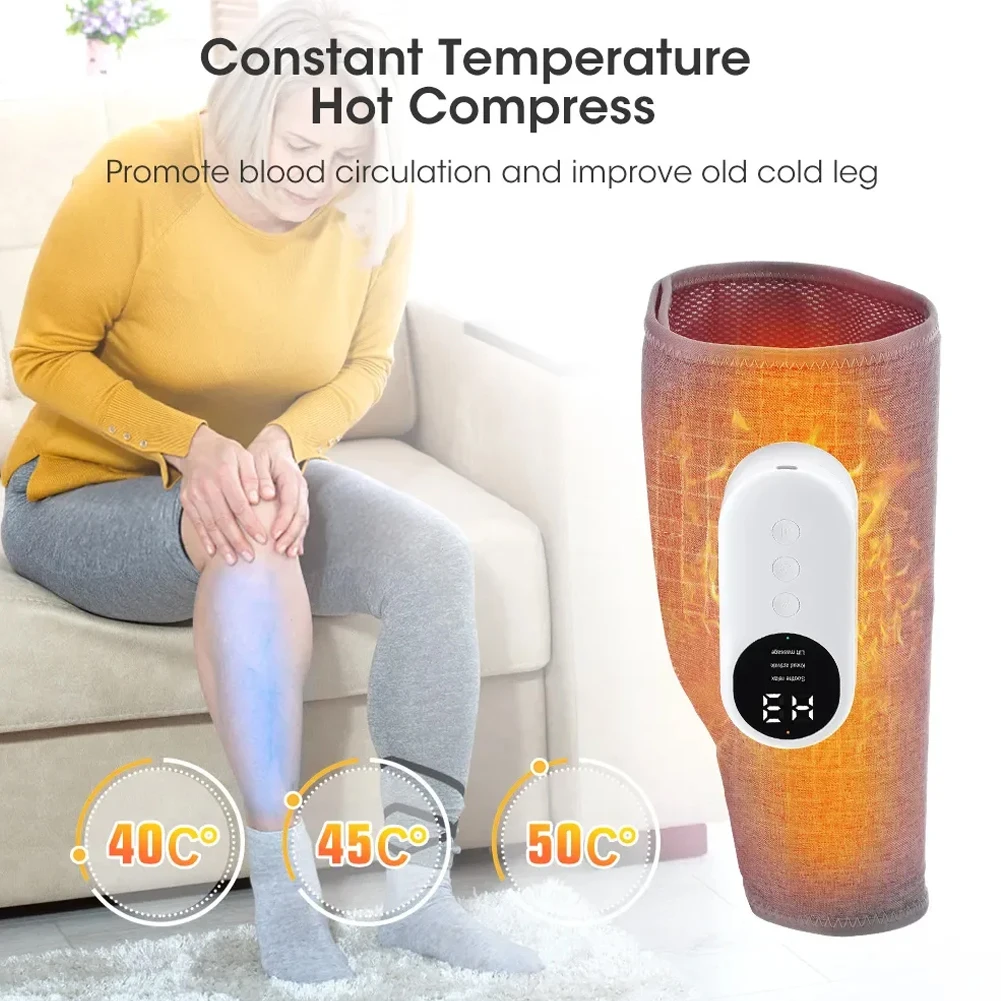 Leg Massager 360° Air Pressure Calf Massager Warmer Hot Compress 3 Massage Mode 3 Temp Setting Leg Pain Fatigue Arthritis Relief
Leg Massager 360° Air Pressure Calf Massager Warmer Hot Compress 3 Massage Mode 3 Temp Setting Leg Pain Fatigue Arthritis Relief