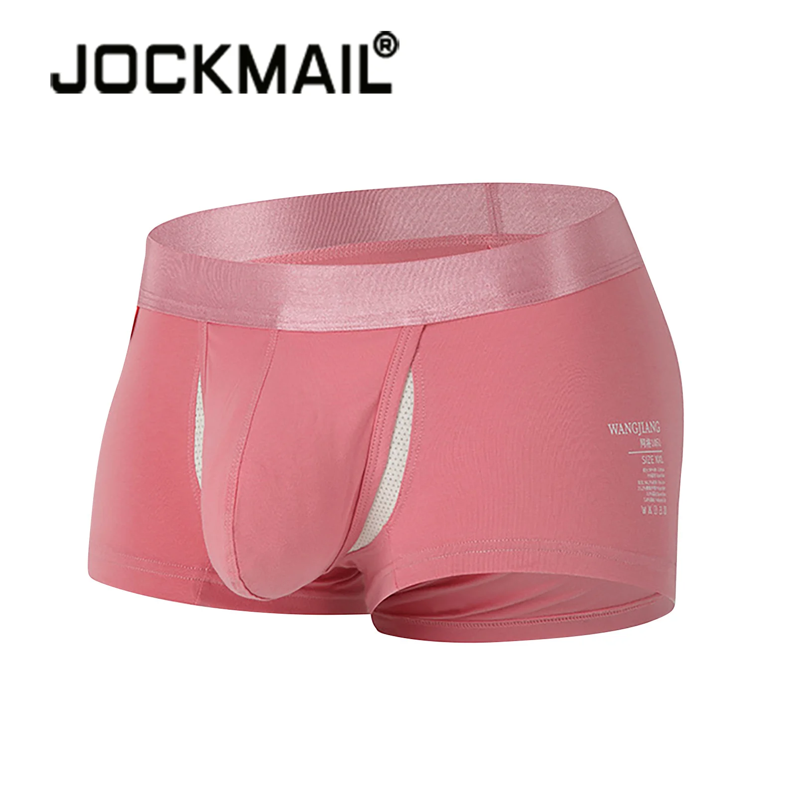 

JOCKMAIL Sexy Underwear Men Boxers Shorts homme Ice Silk Panties Man Breathable U Convex Pouch Underpants Cueca calzoncillo ropa