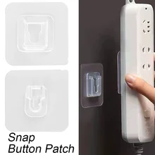 20/40 Pairs Double-Sided Adhesive Wall Hooks Hanger Multi-Purpose Traceless Snap Hook Suction Cup Sucker Wall Storage Holder
