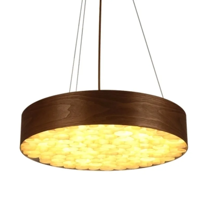 

LED Nordic Wooden Iron Round Designer LED Lamp LED Light.Pendant Lights.Pendant Lamp.Pendant light For Dinning Room Foyer