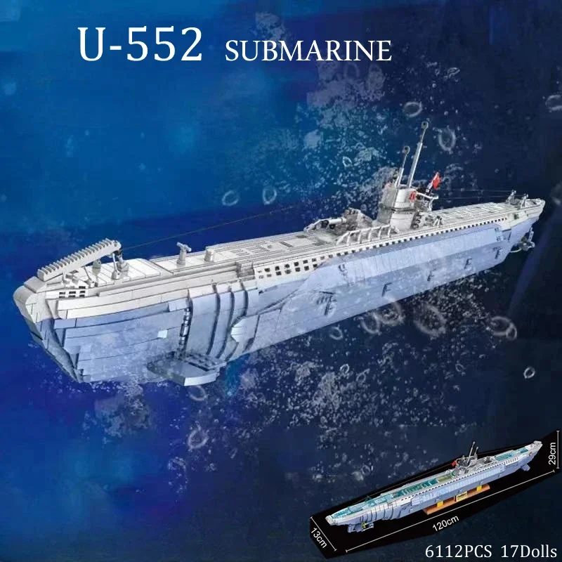 Подводная лодка VIIC U-552 628011, Современная высокотехнологичная модель военного транспорта, 6172 шт., детская игрушка в подарок
Подводная лодка VIIC U-552 628011, Современная высокотехнологичная модель военного транспорта, 6172 шт., детская игрушка в подарок