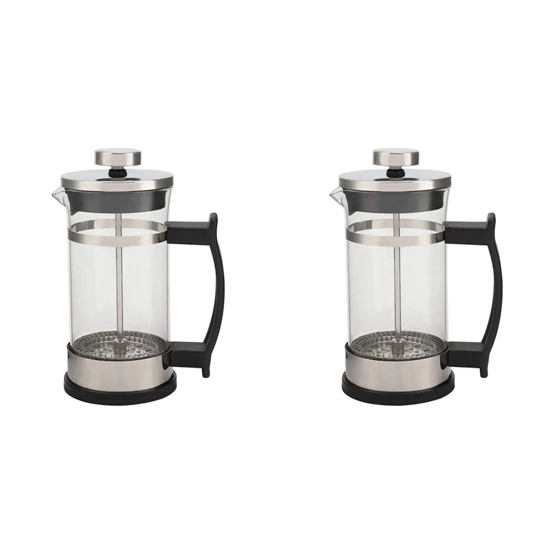 

2 кофеварки, стеклянный кофейник из нержавеющей стали, французский пресс, фильтр, бытовая чайница, подходит для приготовления чая