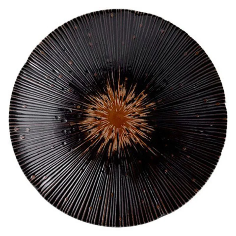 Serving Plates Luxury Ceramic Tableware Japanese-style Household Retro Round Plates Striped Pasta Plate Kitchen Tableware Gift
Serving Plates Luxury Ceramic Tableware Japanese-style Household Retro Round Plates Striped Pasta Plate Kitchen Tableware Gift