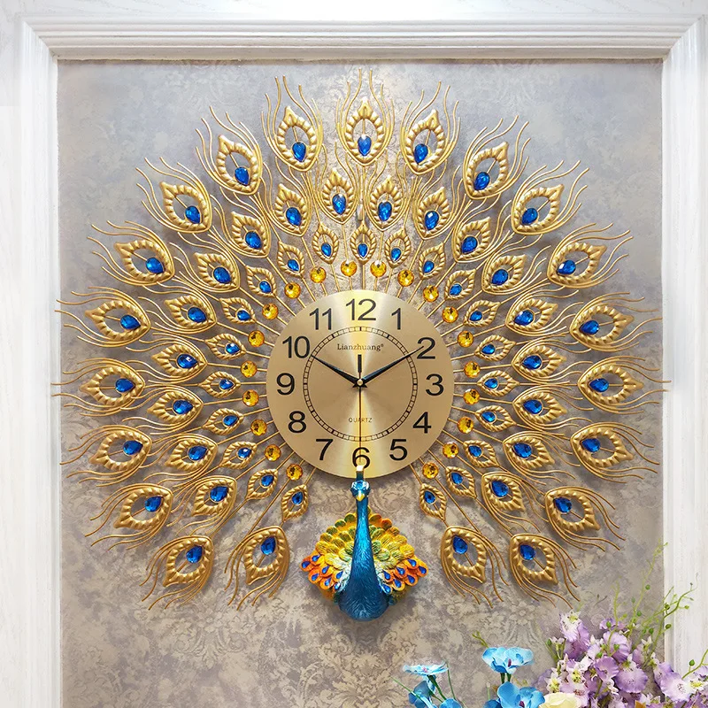 Peacock Wall Clock Large Living Room Chinese Personality Creative Clock Home Fashion Silent Decoration Atmospheric Quartz Clock
Peacock Wall Clock Large Living Room Chinese Personality Creative Clock Home Fashion Silent Decoration Atmospheric Quartz Clock