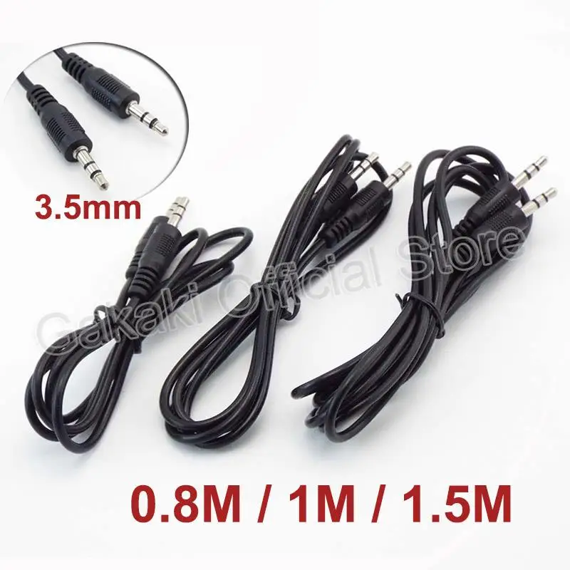 

Male to Male Jack Plug 3.5mm Stereo Audio Cable AUX Cables Headphone Wire Cord for Phone Car Speaker MP3/MP4