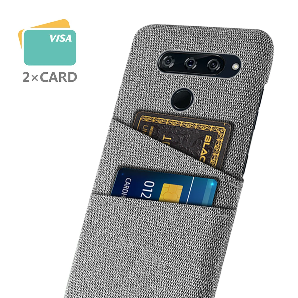 

For LG V40 Thinq Case Luxury Fabric Dual Card Phone Cover for LG V40Thinq Funda for LG V40 Thinq V 40 Coque For LGV40