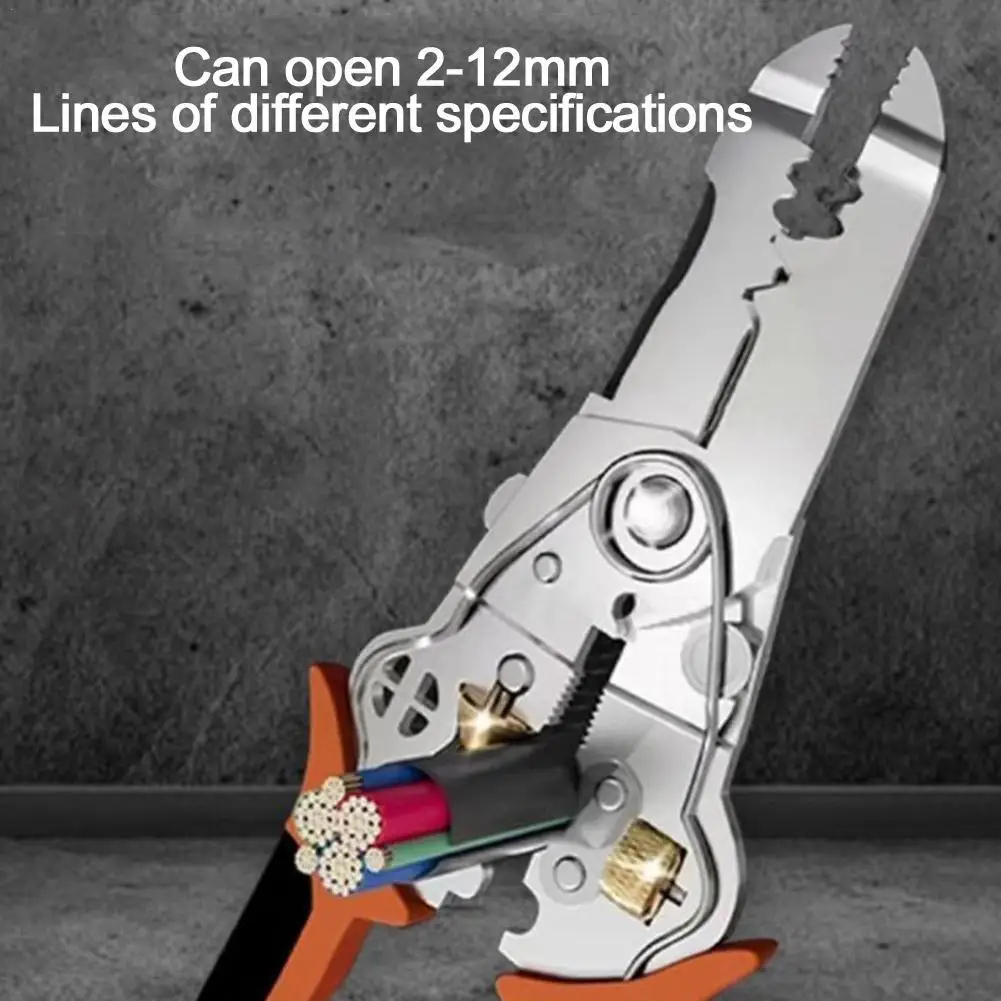 

Multifunctional 10 In 1 Wire Stripping Pliers Electric Cable Stripper Decrustation Heavy-duty Stripper Cutter Repair Tool Pliers