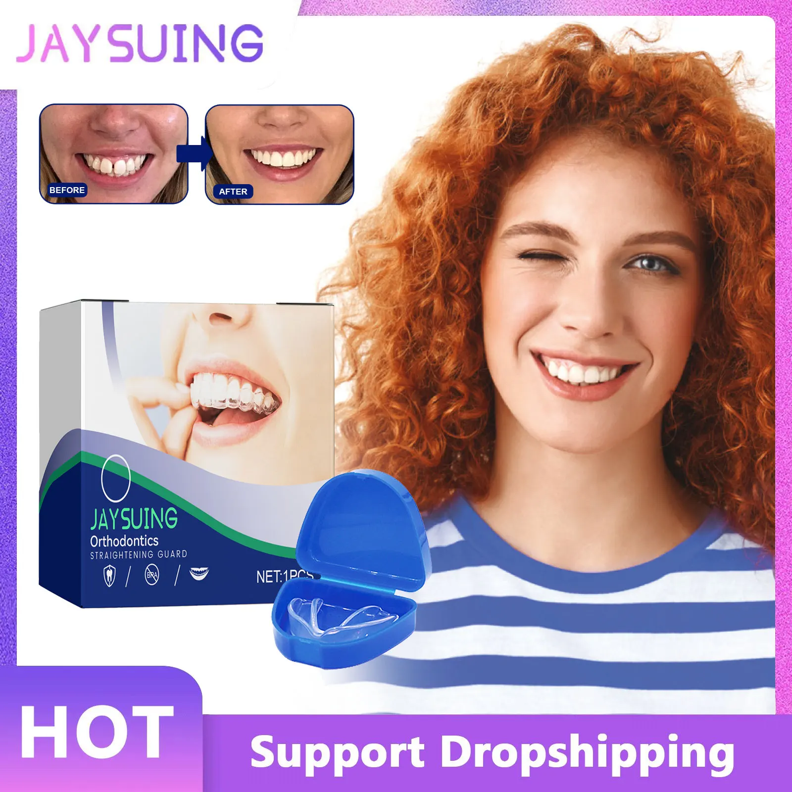 

Dental Orthodontic Braces Silicone Alignment Trainer Tooth Tray Mouth Guard Braces Appliance Brace Straightener Teeth Retainer