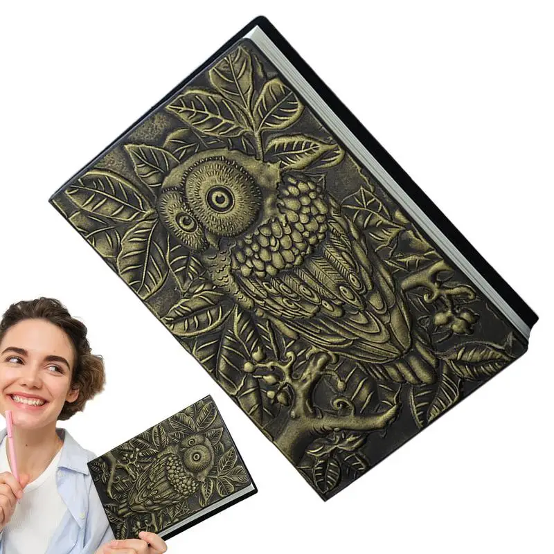 

Owl Notebook 3D Bird Retro Notebook Vintage Journal Cute Holiday Gift Owl Planner Book Desk Accessories For Ideas Plans