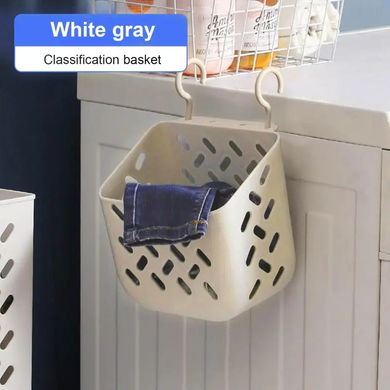 

Folding Bathroom Laundry Basket Wall Mounted Collapsible Dirty Clothes Storage Hamper Portable Space Saving Laundry Organizer