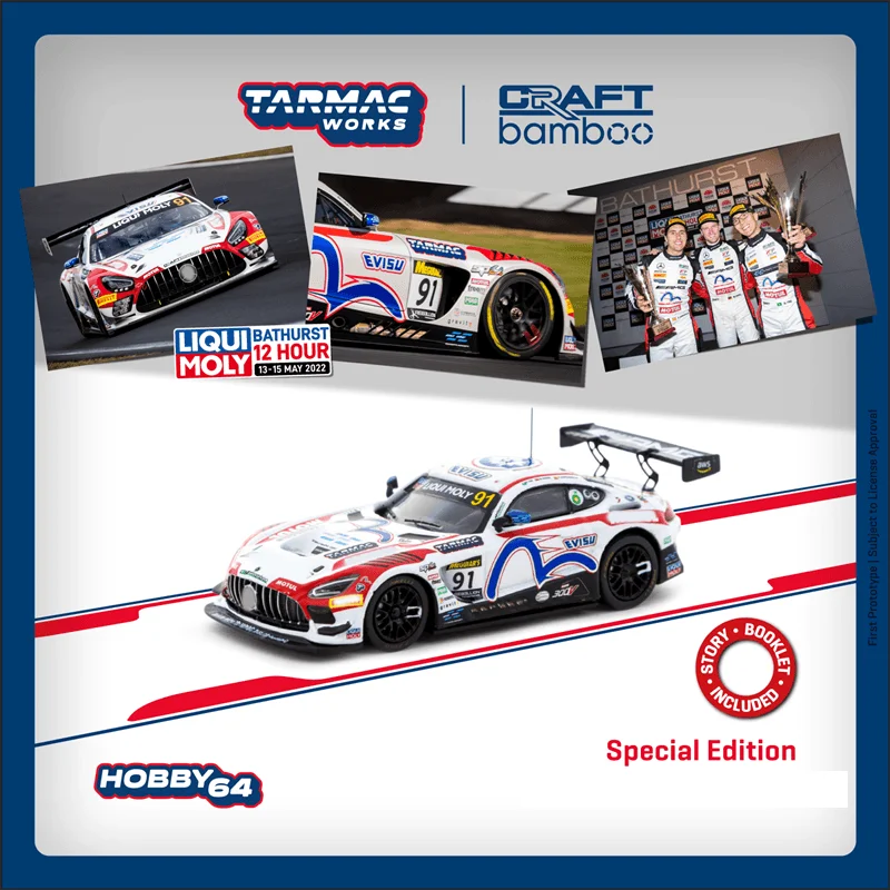 

Tarmac Work 1:64 MB GT3 Bathurst 12hr 2022 Craft-Bamboo Racing Model Car