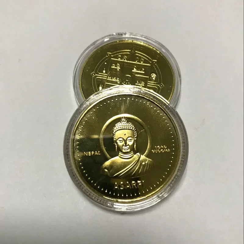 5 pcs The Nepal lord Budoha badge gold plated Buddha India religious souvenir collectible decoration coin
5 pcs The Nepal lord Budoha badge gold plated Buddha India religious souvenir collectible decoration coin