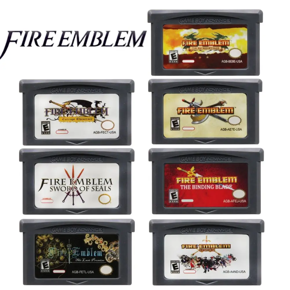 Fire Emblem Series GBA игровая карта-картридж GBASP NDS 2DS 3DS 32-битная консоль видеоигры
Fire Emblem Series GBA игровая карта-картридж GBASP NDS 2DS 3DS 32-битная консоль видеоигры