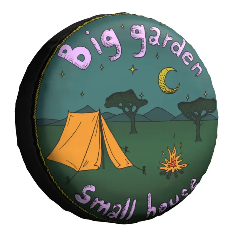 

Big Garden Small House Camping Spare Wheel Tire Cover for Toyota RAV4 Prado Camp Campfire Lover Jeep RV SUV Camper 15" 16" 17"