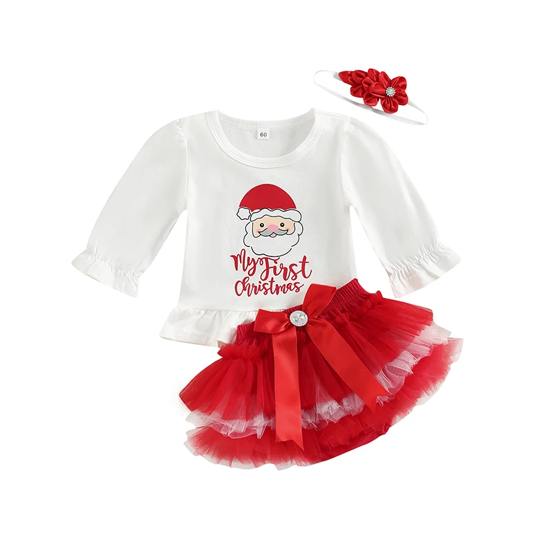 Christmas Baby Girls Clothes Set Santa/ Letter Print Long Sleeve Tops and Casual Mesh Tulle Shorts Headband Outfit
Christmas Baby Girls Clothes Set Santa/ Letter Print Long Sleeve Tops and Casual Mesh Tulle Shorts Headband Outfit