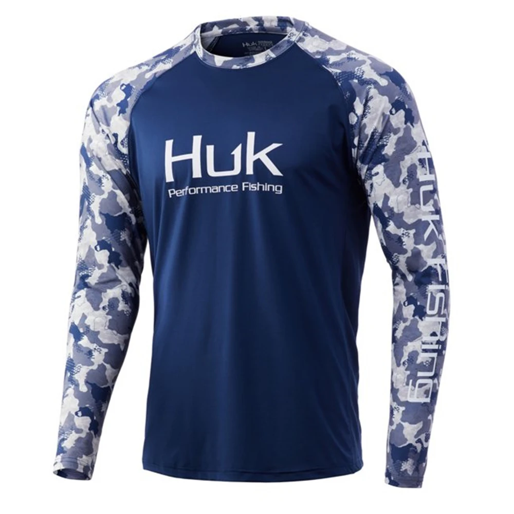 

HUK Kryptek Fade Icon Long Sleeve T-Shirt Men's fishing shirt downhill suit casual white top quick-drying breathable clothing