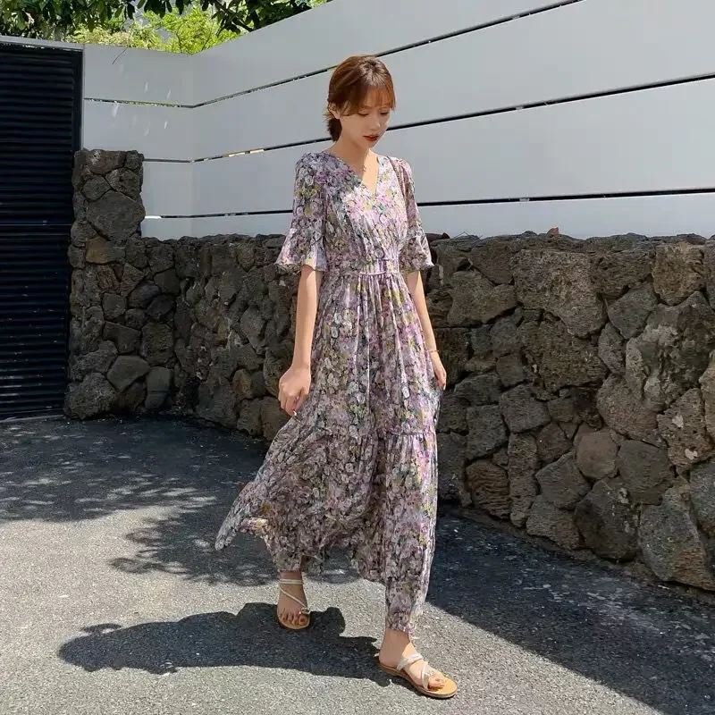 Платье женское длинное в богемном стиле с принтом в Корейском стиле
Платье женское длинное в богемном стиле с принтом в Корейском стиле