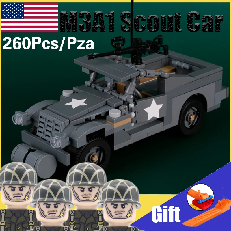 WW2 Military US M3A1 Scout Car Building Blocks Soliders Figures War Scene Armoured Vehicle Tank Carrier Bricks Toys Boys Gift
WW2 Military US M3A1 Scout Car Building Blocks Soliders Figures War Scene Armoured Vehicle Tank Carrier Bricks Toys Boys Gift