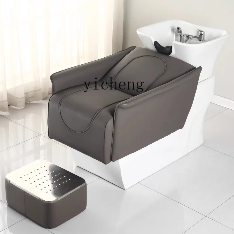 YY Shampoo Chair Lying Half Flushing Bed Ceramic Deep Basin Salon Shampoo Bed 
YY Shampoo Chair Lying Half Flushing Bed Ceramic Deep Basin Salon Shampoo Bed