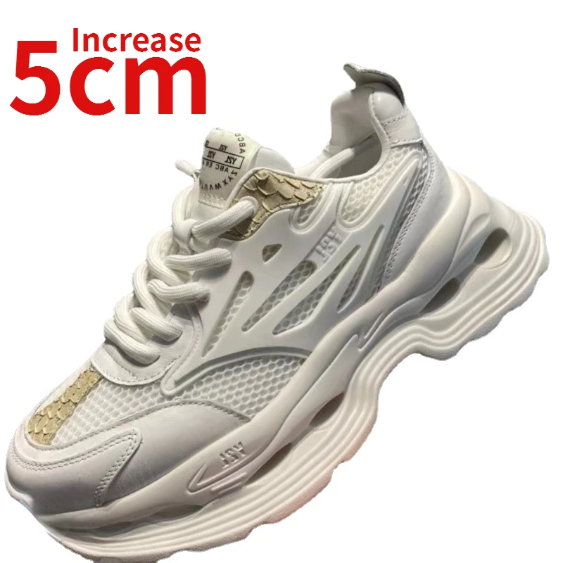 Dad's Shoes Men's Increased 5cm Mesh Breathable Sports Casual Shoes Thick Soles Lightweight Trendy Shoes Comfortable White Shoes
Dad's Shoes Men's Increased 5cm Mesh Breathable Sports Casual Shoes Thick Soles Lightweight Trendy Shoes Comfortable White Shoes