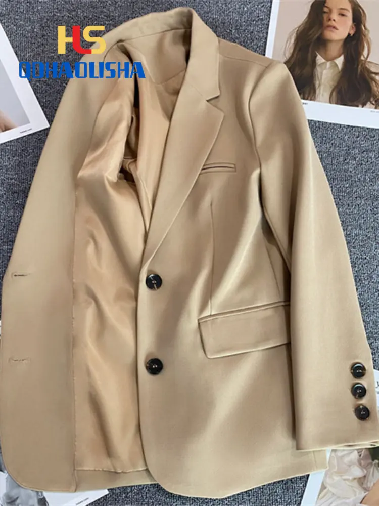 2023 Spring New Korean Fashion Small Suit Top Brown Suit Coat Women's Loose Straight Tube Temperament Slim Blazer Women Jacket
2023 Spring New Korean Fashion Small Suit Top Brown Suit Coat Women's Loose Straight Tube Temperament Slim Blazer Women Jacket